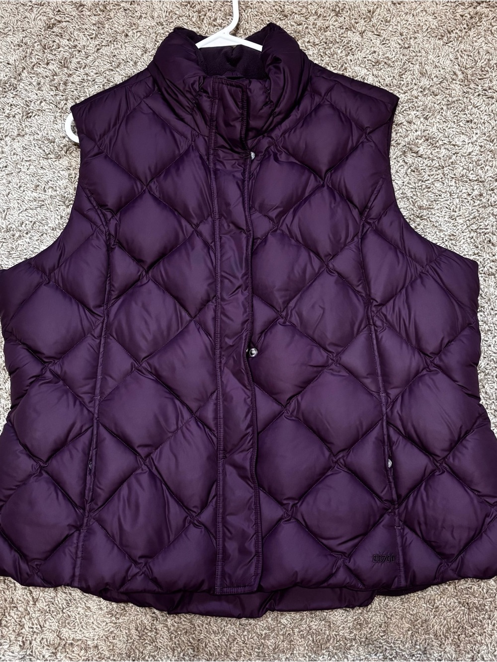 Eddie Bauer goose down quilted vest women’s XXL eggplant 700 fill power casual